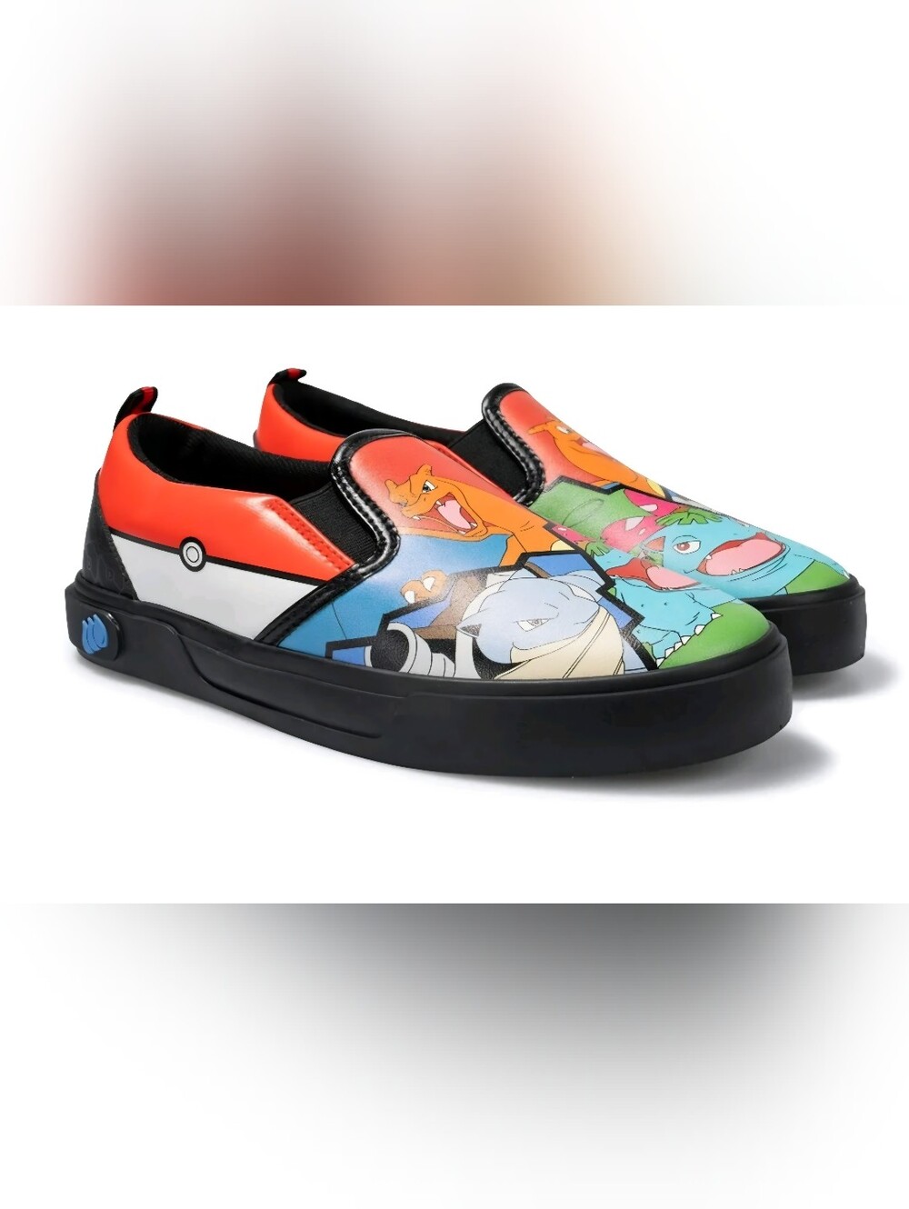 Kids' Slip-On Cartoon Character Sneakers - Red/Black
